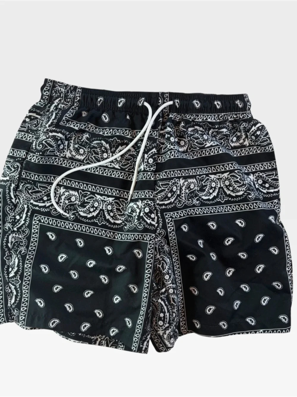 Black Bandana Paisley Swim Shorts Men’s Size M